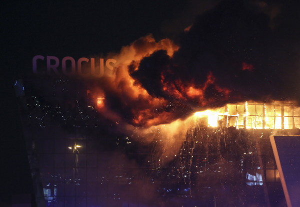 러시아 총격 화재 테러 발생한 크로커스 공연장