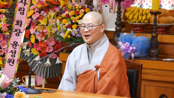 광우 스님 초청법문 모습.