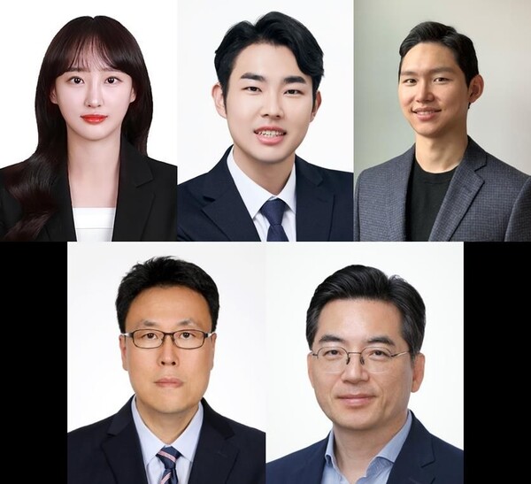 (윗줄 왼쪽부터) 고려대&KIST 박예지 박사(제1저자), 인천대 권태현 교수(교신저자), 서강대 백서인 교수(교신저자), (아랫줄 왼쪽부터) KIST 유성종 박사(교신저자), 고려대 이광렬 교수(교신저자)(사진=고려대 제공)