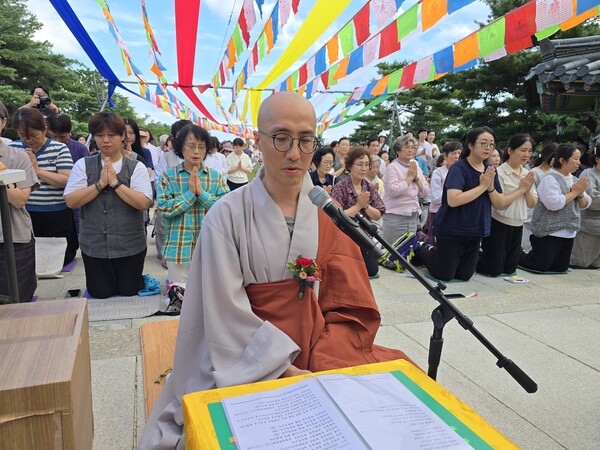 오대산 적멸보궁서 열린 ‘70년 만의 보살계 수계산림법회’ / 사진=BBS 최승한기자
