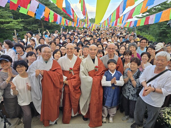 오대산 적멸보궁서 열린 ‘70년 만의 보살계 수계산림법회’ / 사진=BBS 최승한기자