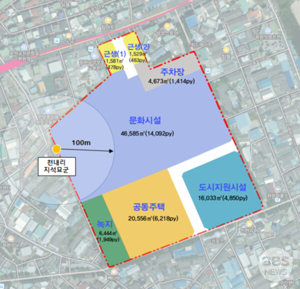 대구교도소 후적지 개발 토지이용계획도. 달성군 제공