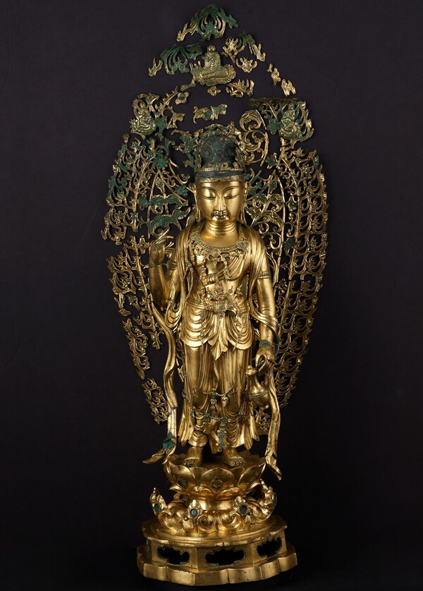 AI 기술로 복원된 양양 선림원터 출토 '금동보살입상'/사진제공=국립춘천박물관