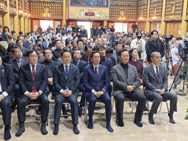 오대산 월정사 신년하례법회 “명상치유 성지·AI 종무 전환 원년 다짐” / 사진=BBS 최승한 기자