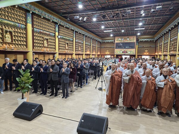 오대산 월정사 신년하례법회 “명상치유 성지·AI 종무 전환 원년 다짐” / 사진=BBS 최승한 기자