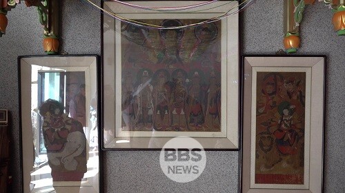 환수된 '비로자나삼신불도'