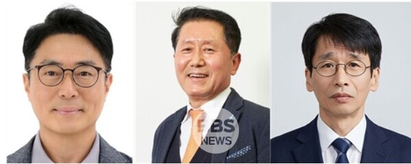 왼쪽부터 김희찬 서귀포시장, 중앙협력본부장 강철준, 대변인 부남철 씨.