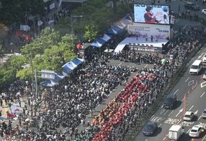 양대 노총 노동절에 대규모 집회...“무분별한 AI도입 반대”