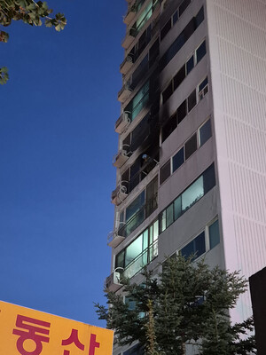 서울 <b>도봉구</b> 창동 삼성 <b>아파트 화재</b>...주민들 대피