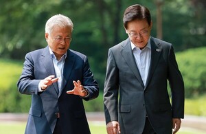 <b>이재명</b>-<b>문재인</b> 오찬…"민주진영 단합·국민통합 <b>공감</b>"